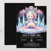 ボーホー キッズ プリンセス バースデー 招待状 (正面/裏面)