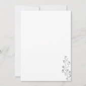 ボーホー クリア インジー ラスティック ボタニカル 小さな花 招待状 (裏面)