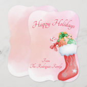 ボーホー クリスマス グリーティング カード (正面/裏面)