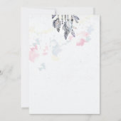 ボーホー クール 水彩 ロイヤル パーティー ご招待カード 招待状 (裏面)