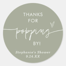 ボーホー グリーン ポップコーン ギフト、訪れてくれてありがとう