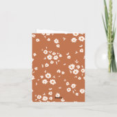 ボーホー グルービー メドウ ワイルドフラワー ベイビー シャワー サンキューカード (裏面)