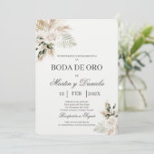 ボーホー ゴールドの結婚式 招待状 (スタンド正面)