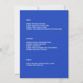 ボーホー サンキュー バイオレット ブライダル ウィークエンド 予定表 招待状 (裏面)