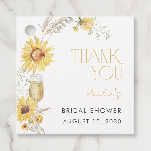 ボーホー サンキュー ブライズシャワー サンクス フェイバータグ (正面)