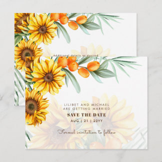 ボーホー サンキュー ラスティック ウェディング セーブ・ザ・デート ポストカード