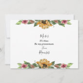 ボーホー サンキラ  ラスティック グルームズマン 提案カード 招待状 (裏面)