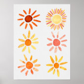 ボーホー サンシャイン ぬいぐるみ 子供部屋 インテリア ポスター (正面)