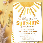 ボーホー サンシャイン イエロー ベビーシャワー 招待状