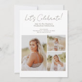 ボーホー サンバースト 卒業発表 招待状 (裏面)