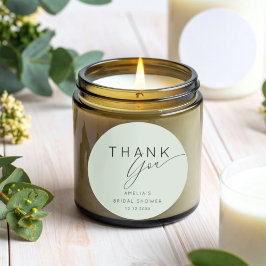 ボーホー サージュグリーン ありがとう ブライズシャワー ラウンドシール