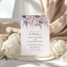 ボーホー シックなマウベ リラック フラワーの結婚式