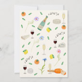 ボーホー シック シトラス ワイルドフラワー サマー ウェディング 招待状 (裏面)