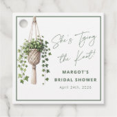 ボーホー シック ボタニカル「結婚しよう」 ブライダル シャワー フェイバータグ (正面)
