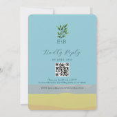 ボーホー シック ユニーク カラフル ウェディング 招待状 (裏面)