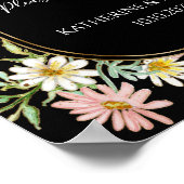 ボーホー シック ワイルドフラワー フラワーリース ミモザ バー ポスト ポスター (角)