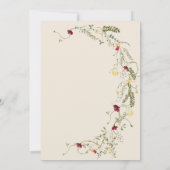 ボーホー シック ワイルドフラワー ブライダル シャワー 招待状 (裏面)