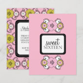 {ボーホー シック} 16歳の誕生日パーティー招待状 招待状 (正面/裏面)