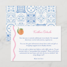 ボーホー シトラス スウィグルのウェディングシャワー詳細