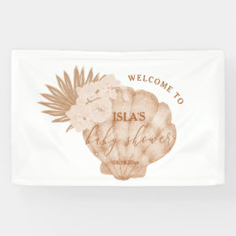 ボーホー シーシェル ベイビー シャワー 横断幕