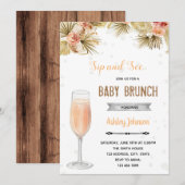 ボーホー シー シップ アンド ブランч パーティー 招待状 (正面/裏面)