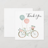 ボーホー スプリング ウェディング 感謝カード 招待状 (正面/裏面)