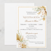 ボーホー スペイン語 ウェディング 招待状 (正面/裏面)