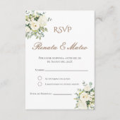 ボーホー スペイン語 ウェディング RSVP カード (正面)