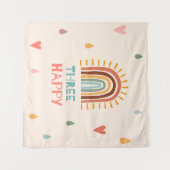 ボーホー・スリー・サード・バースデー・レインボー タペストリー (正面(横))