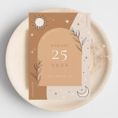 ボーホー セレブレーション ムーンとサン ミスティック フォト ウェディング セーブザデート