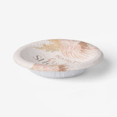 ボーホー ソフト ピンク フラワー ブライダル シャワー ペーパーボウル (傾斜あり)