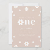 ボーホー ダイシー ファースト バースデー インビテーション (正面)