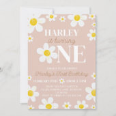 ボーホー ダイシー ブルーム ファースト バースデー 招待状 (正面)