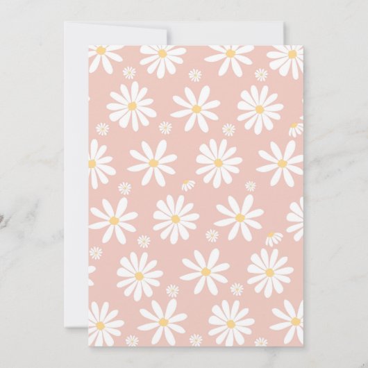 ボーホー ダイシー ワイルド ワン 1歳 誕生日 招待状 (裏面)