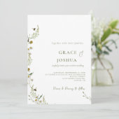 ボーホー ダイジー ブリッジ ワイルドフラワー ウェディング 招待状 (スタンド正面)