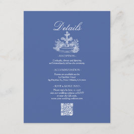ボーホー ダスティーブルー ウェディング ディテール エンクロージャーカード