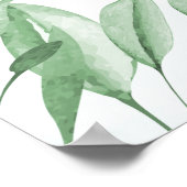 ボーホー ダスティーブルー ユーカリ お別れ会 ウェルカムサイン ポスター (角)