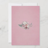 ボーホー ダスティ ローズ 水彩 フラワールージュ ラスティック 招待状 (裏面)