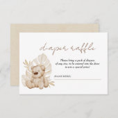 ボーホー テディベア おむつ ラッフル 封入 カード (正面/裏面)