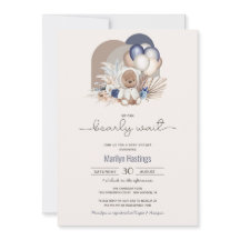 ボーホー テディベア & 風船 ベアリーウェイト ベビーシャワー