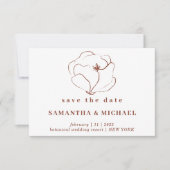 ボーホー テラコッタ インドゥィ ルースティック セーブ・ザ・デート 招待状 (正面)