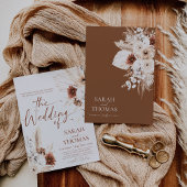 ボーホー テラコッタ ウェディング インビテーション カード