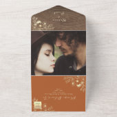 ボーホー テラコッタ ウェディング オールインワン招待状 (外側)