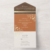 ボーホー テラコッタ ウェディング オールインワン招待状 (内側)