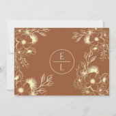 ボーホー テラコッタ ウェディング セーブ ザ デート セーブザデート (裏面)