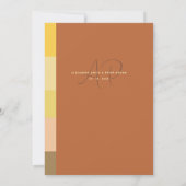 ボーホー テラコッタ ウェディング 招待状 (裏面)