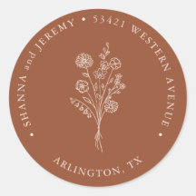 ボーホー テラコッタ エレガント ミニマル | 返信先住所