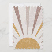 ボーホー テラコッタ オレンジ 初めての太陽の周りを旅する 招待状 (裏面)