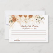 ボーホー テラコッタ カラー リリー 知恵の真珠 ゲーム ノートカード (正面)