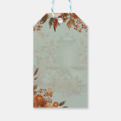 ボーホー テラコッタ サージ グリーン ティーパーティー ベイビー ブライダル シャワー ギフトタグ (裏面)